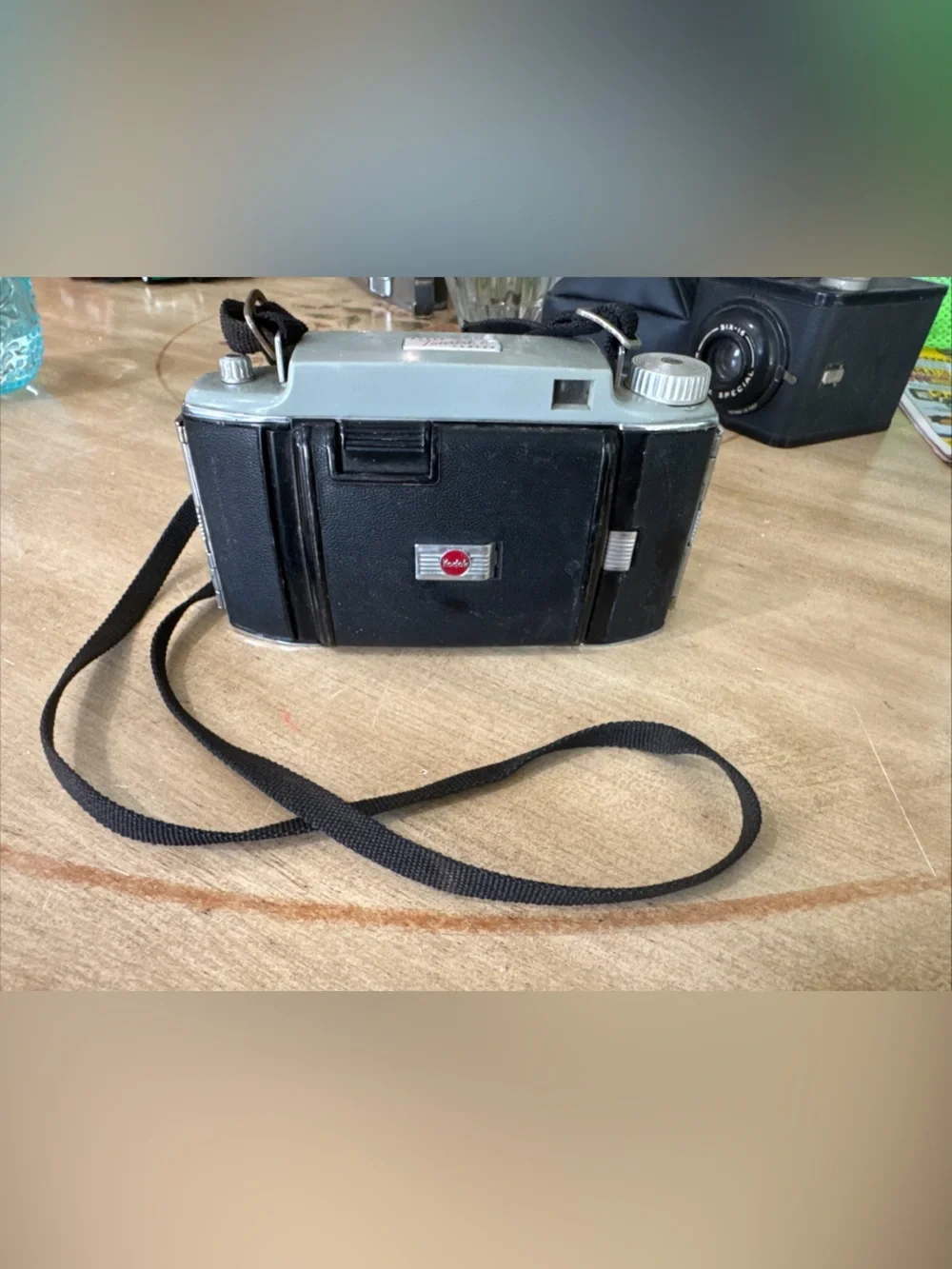 Vintage Kodak Tourist 2 Black Photo 620 Film Folding Camera Not Tested